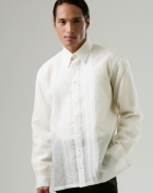 Men's Barong Cream Jusi fabric 100240 Cream Men's Barong Cream Jusi fabric 100240 Cream